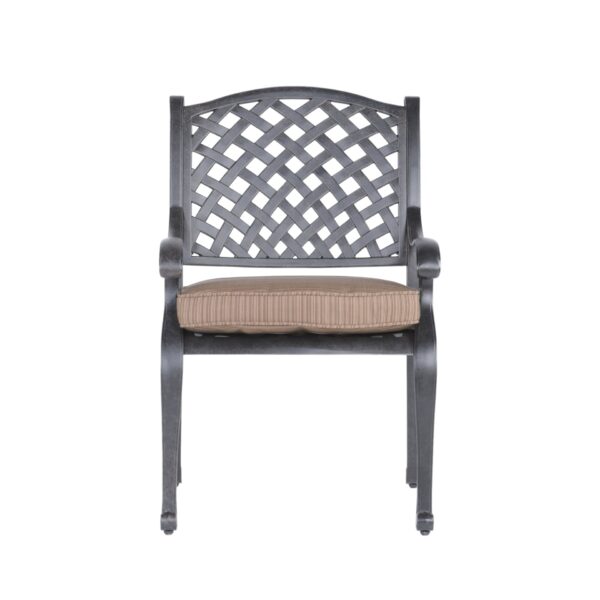 Sparta - Modern Dining Arm Chair - Dupione Brown