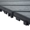 Durable Plastic Interlocking Deck Tiles, 44 Pack, Waterproof Outdoor And Indoor Use, 12" X 12" - Dark Gray - Image 6