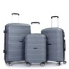 Hardshell Suitcase Spinner Wheels Pp Luggage Sets Lightweight Durable Suitcase With Tsa Lock, 3 Piece Set (20/24/28) - Gray - Image 5