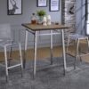 Nadia - Chrome Bar Table - Oak / White - Image 6