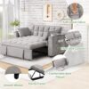 Multi Functional Sofa Bed With Cup Holder And USB Port For Living Room Or Apartments - Gray - Image 6