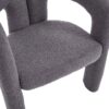 Contemporary Designed Teddy Velvet Upholstered Accent / Dining Chair With Armrest Teddy Fabric, (Set of 2) - Gray - Image 26