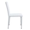 (Set of 4) Backrest Chairs With Silver Metal Legs The Perfect Combination, Suitable For Minimalist And Modern Home Styles - White / Silver - Image 20