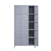 15 Door Lockers With Lock For Storage In Home, Gym, Office, And School - Gray - Image 15