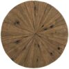 Contemporary Rustic Wood Round End Table With Iron Hairpin Legs - Black / Brown - Image 6