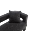 Modern Loveseat Sofa, Comfy Upholstered 2 Seater Sofa, Small Loveseat Accent Couch For Living Bedroom Leisure Areas - Carbon Black - Image 20