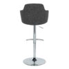Boyne - Contemporary Adjustable Barstool With Swivel With Rounded T Footrest (Set of 2) - Chrome / Dark Gray - Image 5