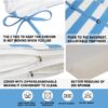 2 Pieces Set Outdoor Lounge Chair Cushion Replacement Patio Furniture Seat Cushion Chaise Lounge Cushion - Blue Stripe / White - Image 6