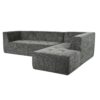 Modular Combination Living Room Sofa Set, Modern Minimalist Sofa, Living Room Upholstered Sofa Bed, Bedroom, 2 Pieces Computer Free Combination, L - Shaped - Black Gray - Image 14