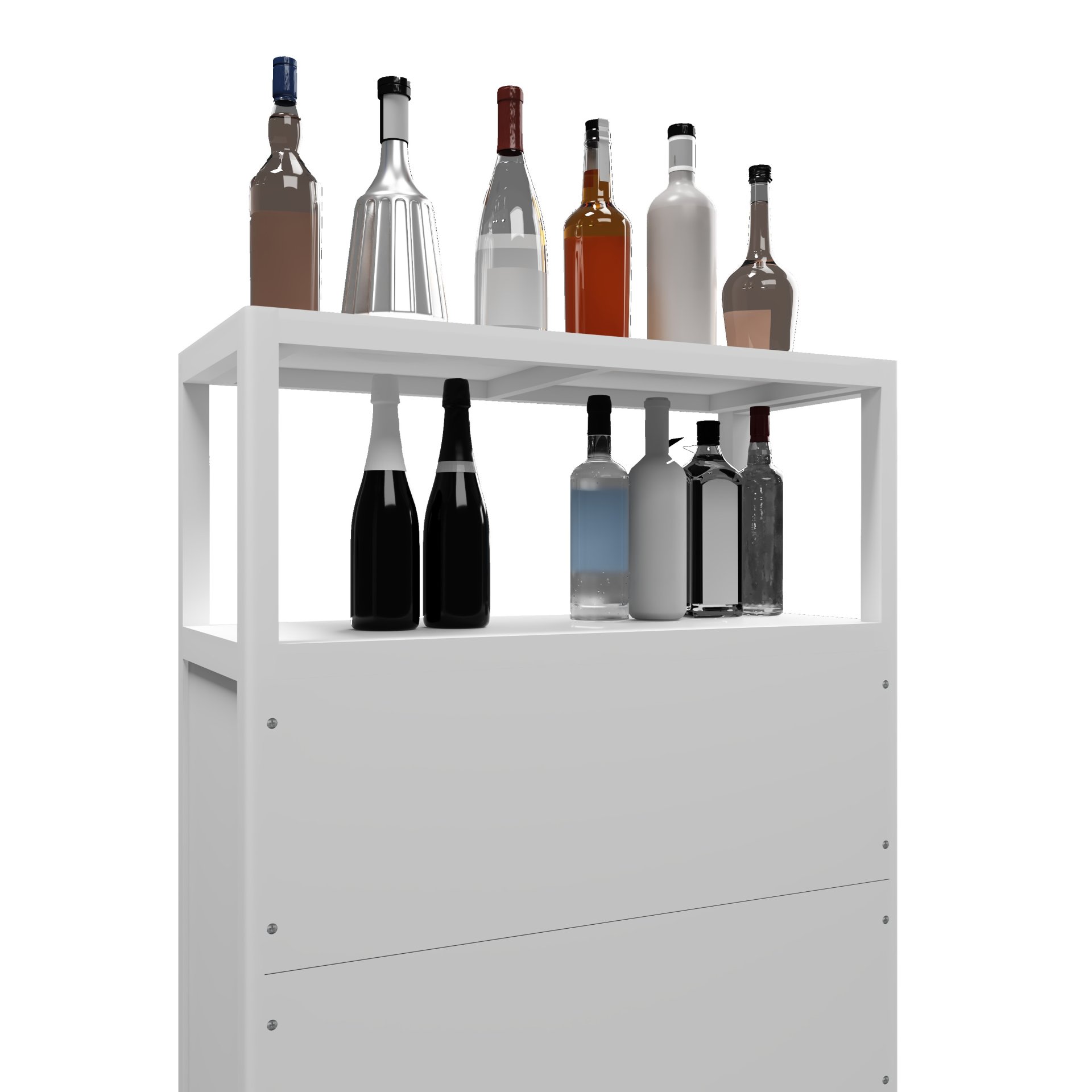 Bamboo Large Capacity Storage Cabinet With Shelves For Bathroom And Living Room - White - Image 7