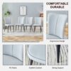 Modern Minimalist Dining Chairs And Office Chairs, 2 Piece Set - Light Gray - Image 9