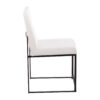 Fuji - Contemporary High Back Dining Chair (Set of 2) - Black / White - Image 3