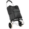 Foldable Shopping Trolley With Wheels And Removable Waterproof Bag - Black - Image 8