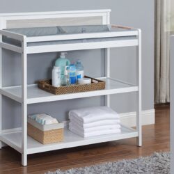 Connelly - Changing Table - White, Rockport Gray