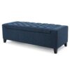 Guernsey - Ottoman Fabric Storage With Tufted Top - Navy Blue - Image 9