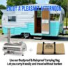 Pizza Oven Outdoor 12" Automatic Rotatable Pizza Ovens Portable Stainless Steel Wood Fired Pizza Oven Pizza Maker With Built-In Thermometer Pizza Cutter Carry Bag - Silver - Image 13