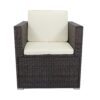 11 Piece Patio Wicker Conversation Set, 10 Seater Patio Sectional Set With 3 Storage Box Under Seat - Brown / White - Image 15