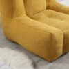 Modern Indoor Fluffy Bean Bag Chair With Memory Foam And Ottoman Super Soft Velvet - Yellow - Image 11