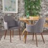 Elegant Dining Chair With Contoured Support - Light Gray - Image 5