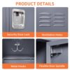6 Door Lockers With Lock For Employees, Storage Cabinet For Home, Gym, Office, School, Garage - Gray - Image 8