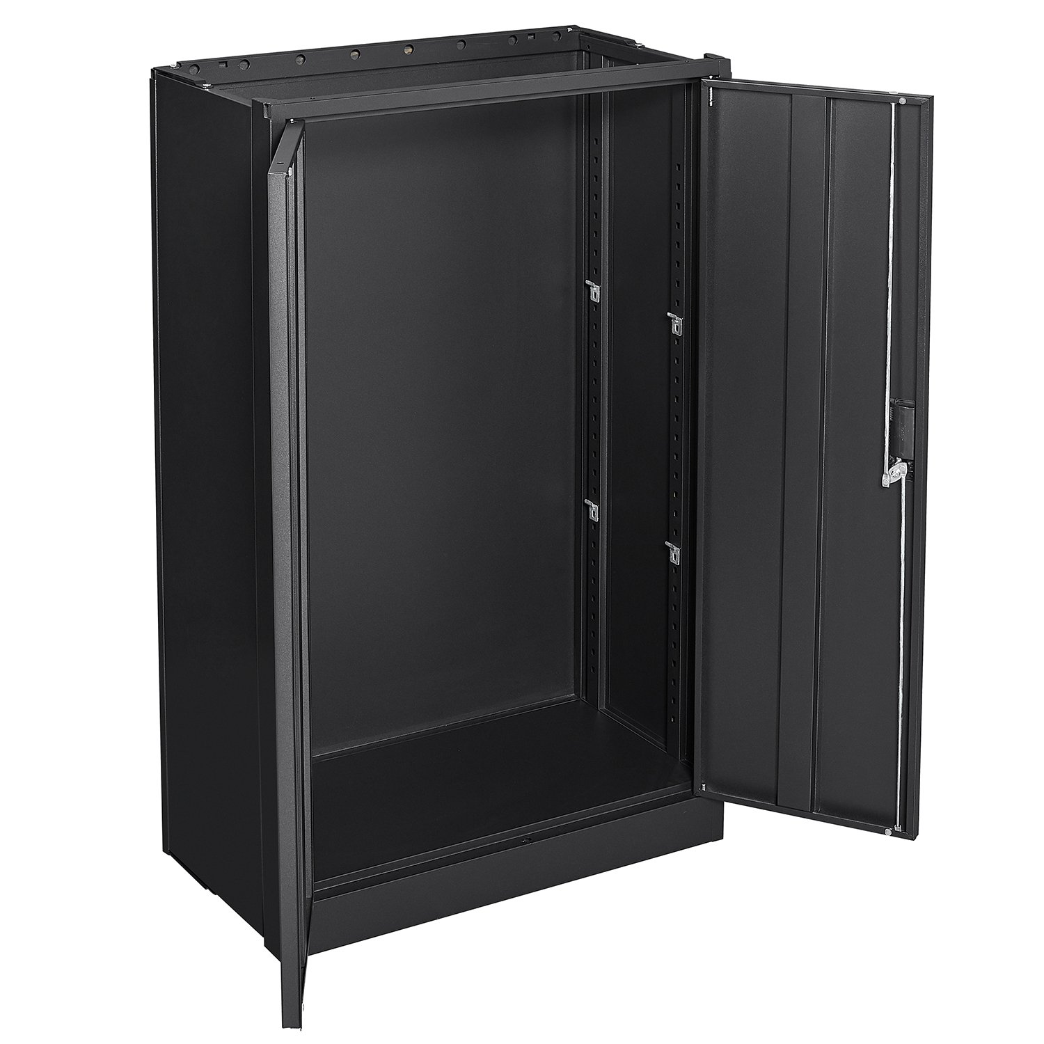 Metal Storage Cabinet With Locking Doors And Adjustable Shelf, Folding Filing Storage Cabinet, Folding Storage Locker Cabinet For Home Office, School, Garage - Black - Image 26