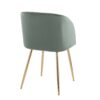 Fran - Contemporary Chair (Set of 2) - Gold / Sage Green - Image 4