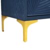 Modern 4 Door Sideboard With Creative Carved Surface And Adjustable Shelves - Light Blue - Image 14