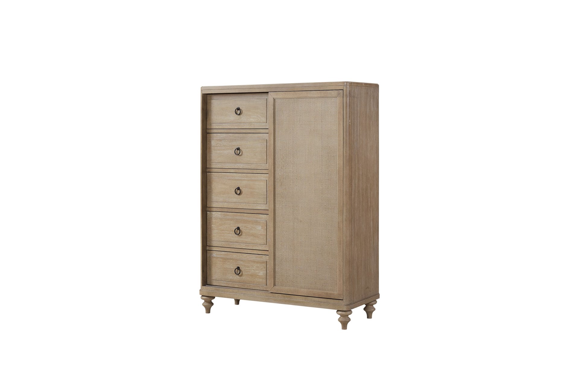 Queen Canopy Bedroom Set With A 2 Drawer Nightstand A Modern Dresser With Poster Mirror And A Door Chest - Sand - Image 22