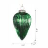 Tear Drop Ornament, Glass Decorative Hanging Christmas Tree Ornaments For Holiday Party Decorations (Set of 6) - Green - Image 5