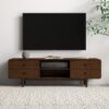 Alexa - Mid-Century Modern Style TV Stand - Dark Brown / Wood - Image 14