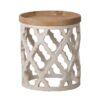 Large Distressed Side Table - White - Image 2