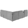Power Recliner Corner Sofa Home Theater Reclining Sofa Sectional Couches With Storage Box, Cup Holders, USB Ports And Power Socket For Living Room - Gray - Image 20