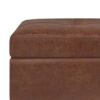 Oregon - Storage Ottoman Bench With Tray - Distressed Saddle Brown - Image 7