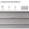 Outsunny - 75 Gallon Wooden Deck Box, Outdoor Storage Container With Aerating Gap & Weather-Fighting Finish - Gray - Image 6