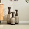 Desktop Vase, Classic And Neat Floor Vase, High Independent Flower Stand, Home Decoration Flower Stand (Set of 3) - Black White / Coffee - Image 4