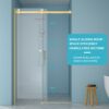 Single Slide Shower Door With 8Mm Tempered Glass And Stainless Steel Frame - Gold - Image 4