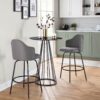 Ahoy - Contemporary Fixed Height Counter Stool (Set of 2) - Black / Gray - Image 8