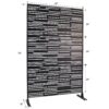 Outdoor & Indoor Privacy Screen Freestanding Decorative Panel Steel - Black - Image 3
