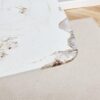 Luxurious Marble Patterned Tempered Glass Dining Table - White / Black - Image 7