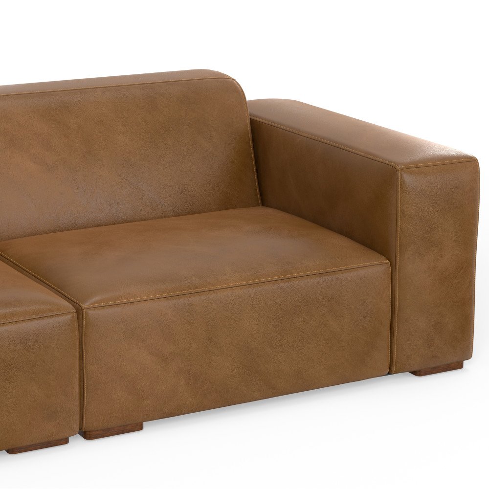 Rex - 2 Seater Sofa And Left Chaise - Brown - Image 2