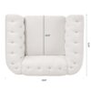 1 Seater Sofa For Living Room - White - Image 16