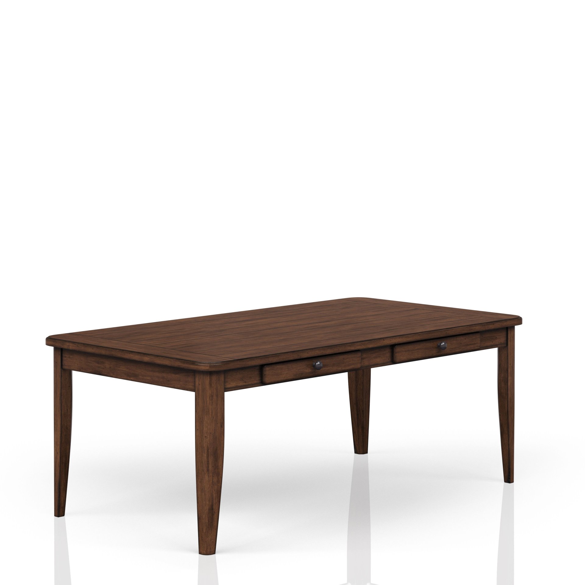 Casual Dining Table With Four Storage Drawers - Brown - Image 7