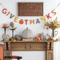 Length Colorful Give Thanks Banner, Home Decor For Harvest Festival Fall Festival & Thanksgiving Table Decorations (Set of 2) - Orange Multi