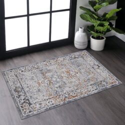 Payas - 2' X 3' Traditional Area Rug - Ivory / Gray
