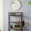 Transitional Decor Style Mango Wood Wall Mirror Wall Decor With Frame Of Solid Mango Wood For Bathroom, Entryway Console Lean Against Wall - Cream - Image 7