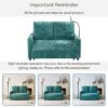 Modern Loveseat Pull Out Sofa Bed With Adjustable Backrest, Two Cup Holders, A Phone Holder, Three Charging Ports And Side Storage Pockets For Living Room - Teal - Image 8