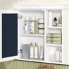 Bathroom Medicine Cabinet With Mirror, Wall Mounted Mirror Cabinet & Storage Organizer, Over The Toilet Storage White Storage Cabinet For Bathroom - White - Image 23