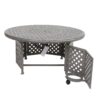 Cast Aluminum Propane Gas Firepit Table, Chat Height - Gray - Image 3