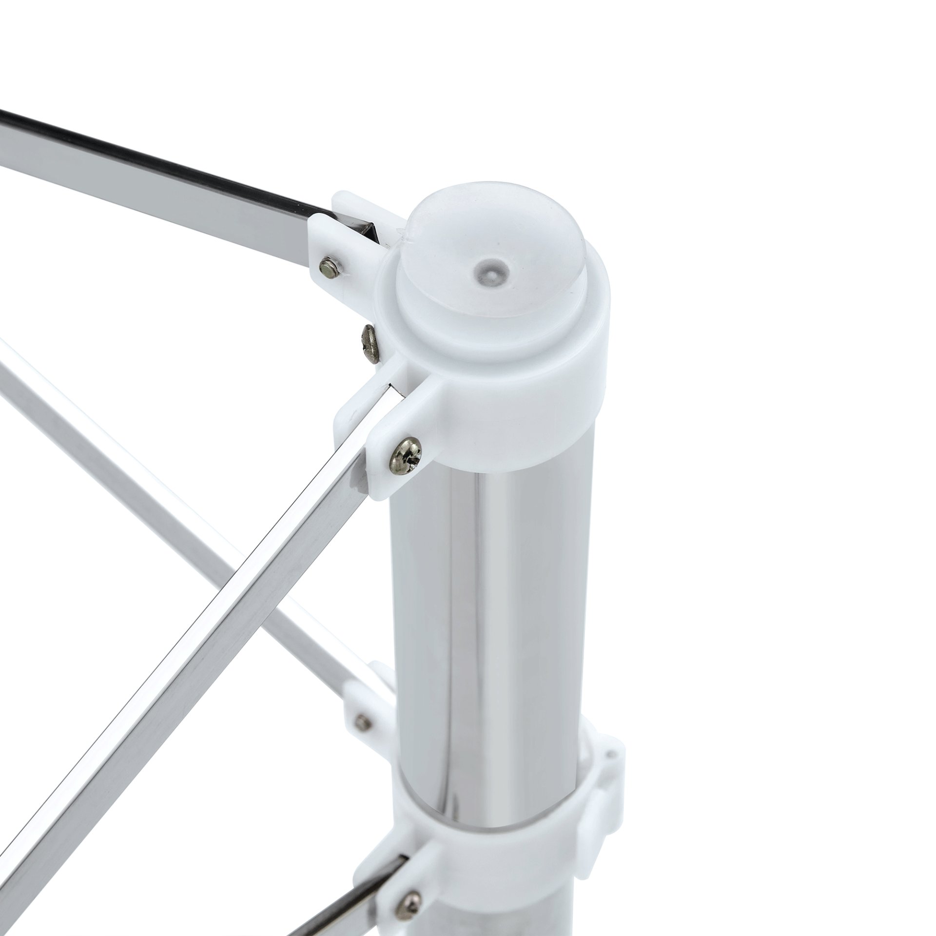 Simple Silver Stainless Steel Folding Table Frame Multifunctional Space Saving Design.Separate Folding Table Legs That Can Be Paired With Various Sizes And Styles Of Tabletops - Silver - Image 11