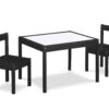 Gibson - 3-Piece Dry Erase Kids Table & Two Chair Set - Black - Image 2